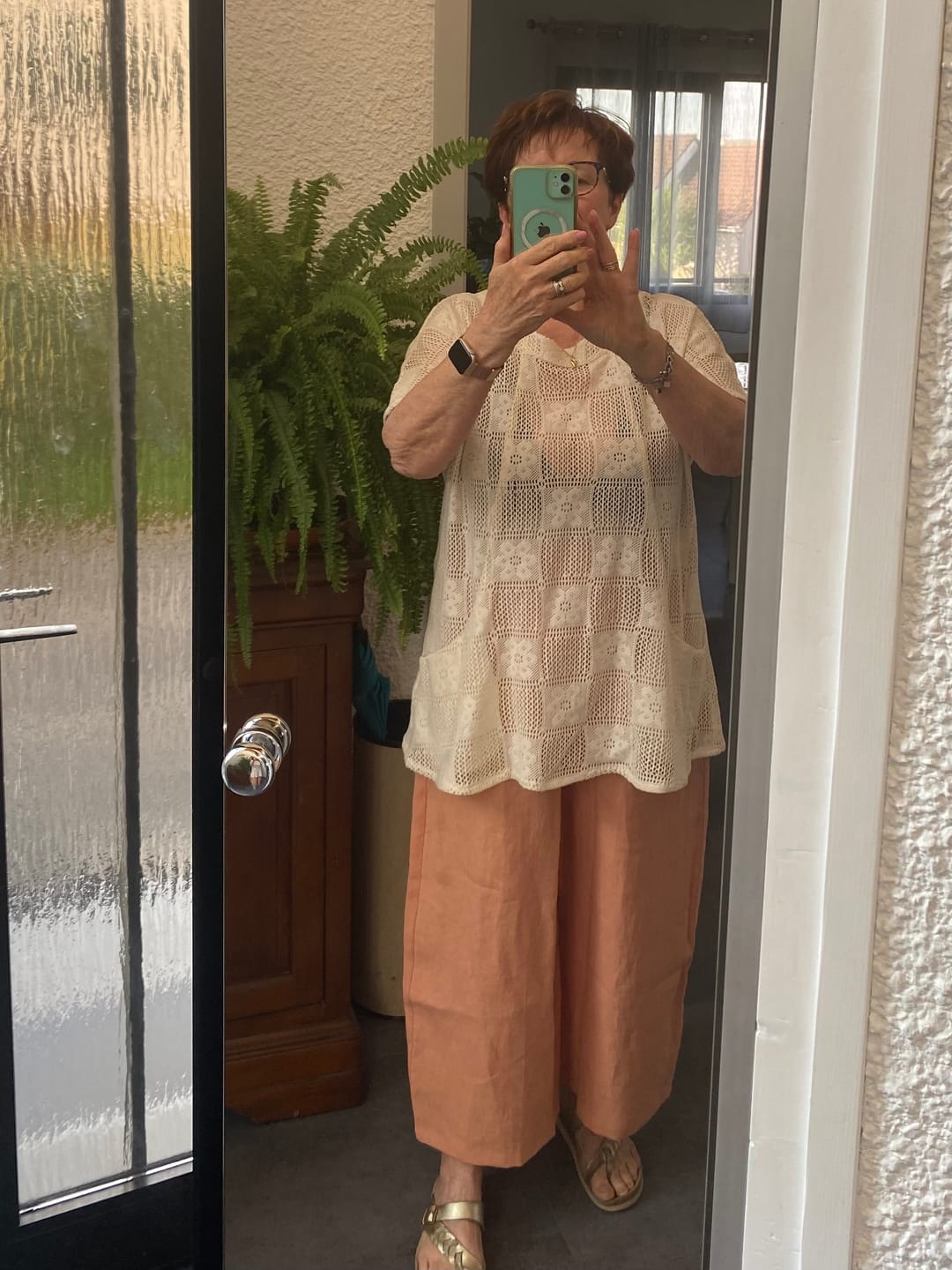 Customer photo review of Tunique Elise – Coton Crocheté Ivoire
