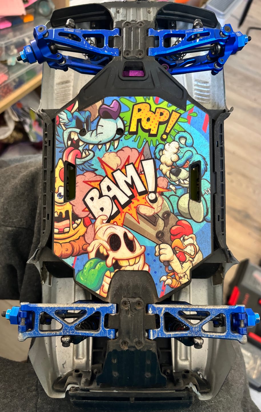 Customer photo review of ARRMA MOJAVE GROM "BAM" chassis protector skin