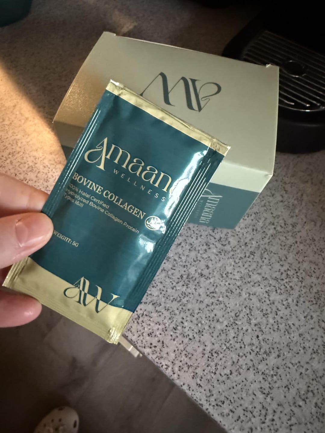 Customer photo review of Halal Bovine Collagen Powder Pouch