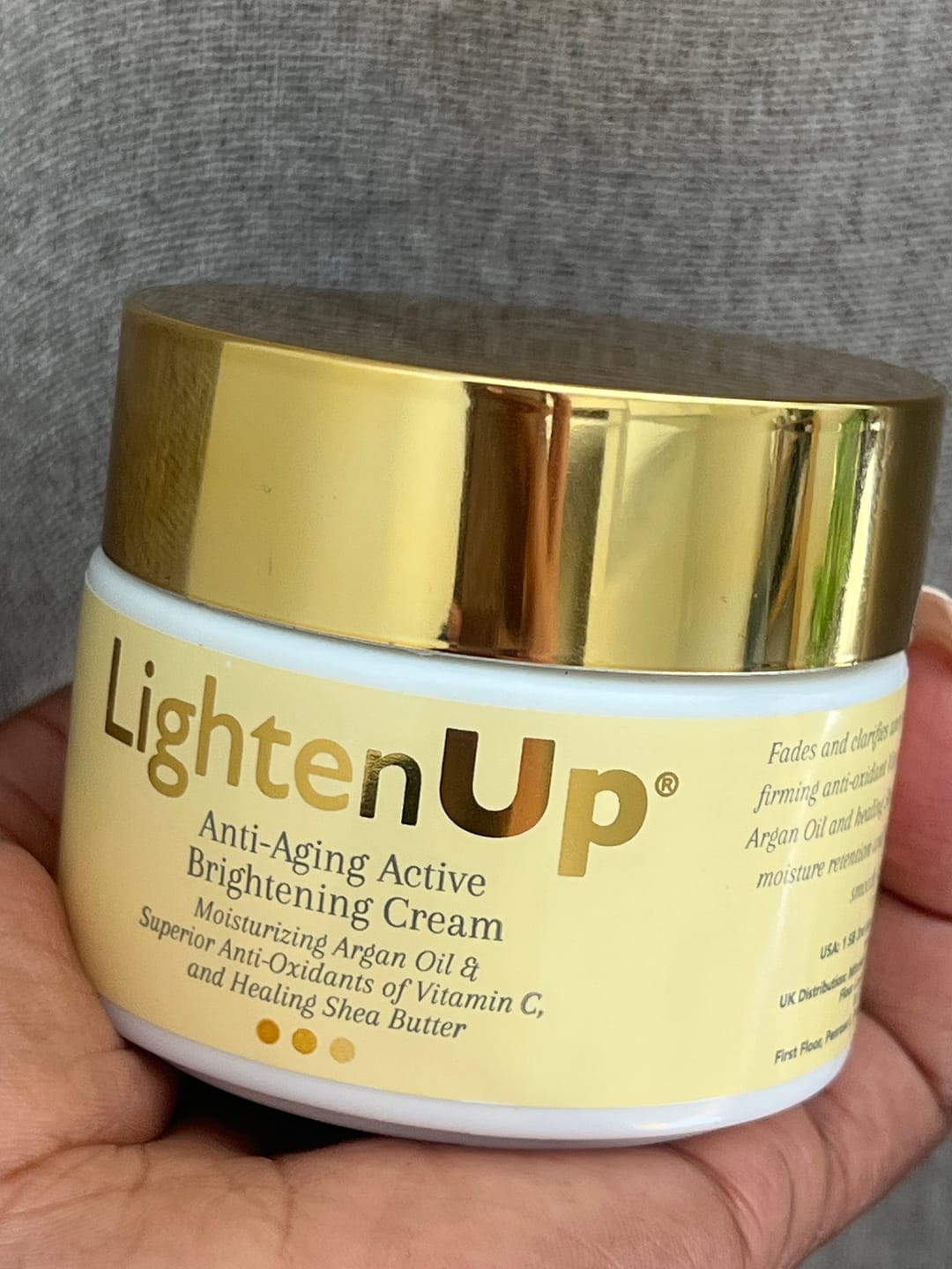 Customer photo review of LightenUp Anti-Aging Brightening Cream - 100ml