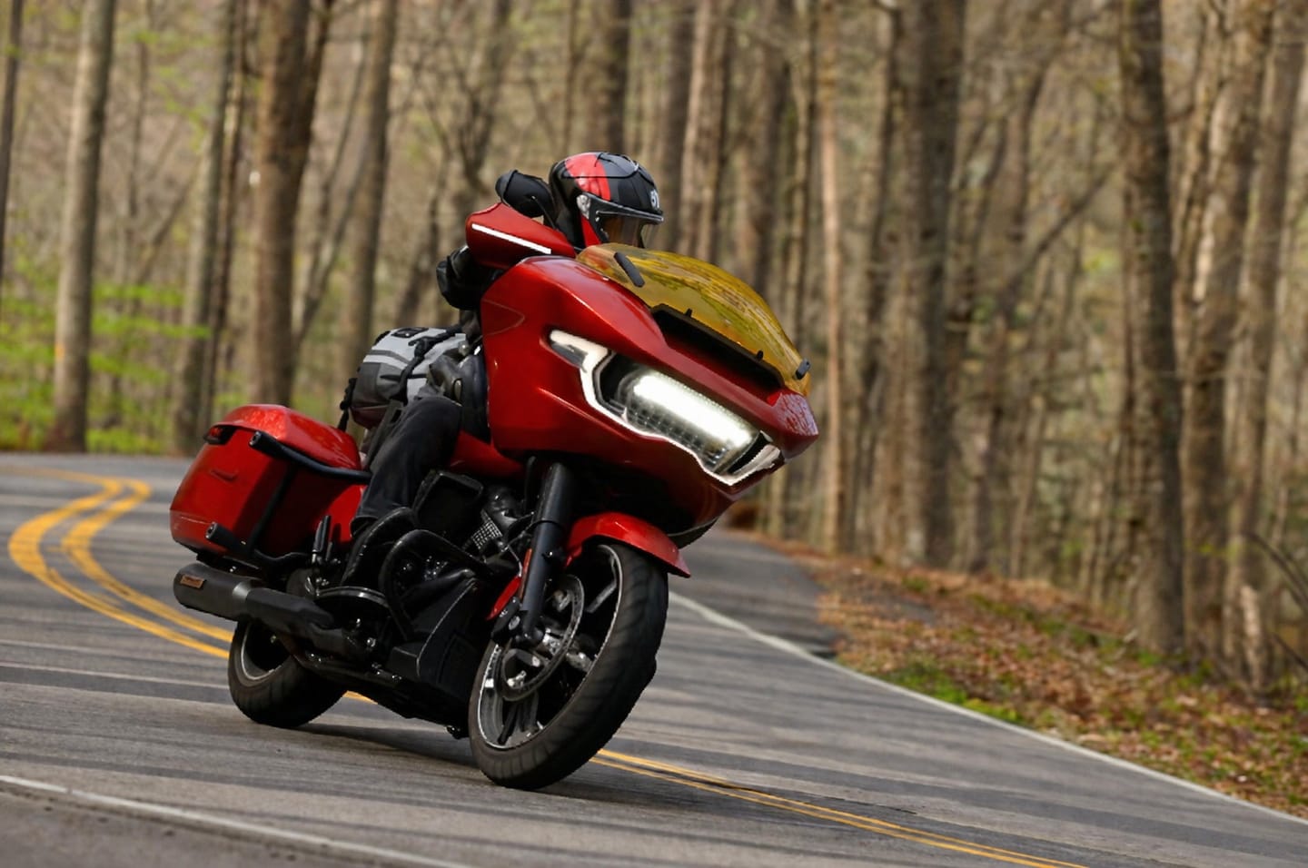 Customer photo review of Color Matched hand guard with LED for Touring & Softails