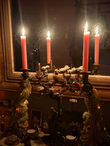 Customer photo review of Pastel Box of 12 Dining Candles