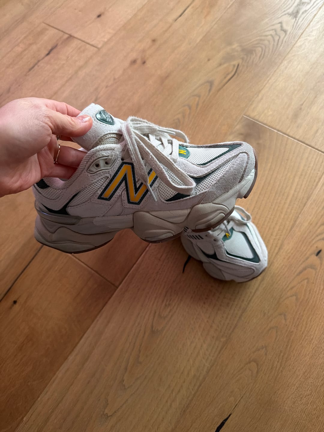 Customer photo review of 9060 'White Green Gold' ASOS Exclusive