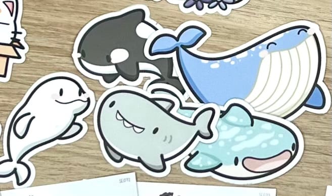 Customer photo review of Deep Blue Sea Die Cut Stickers