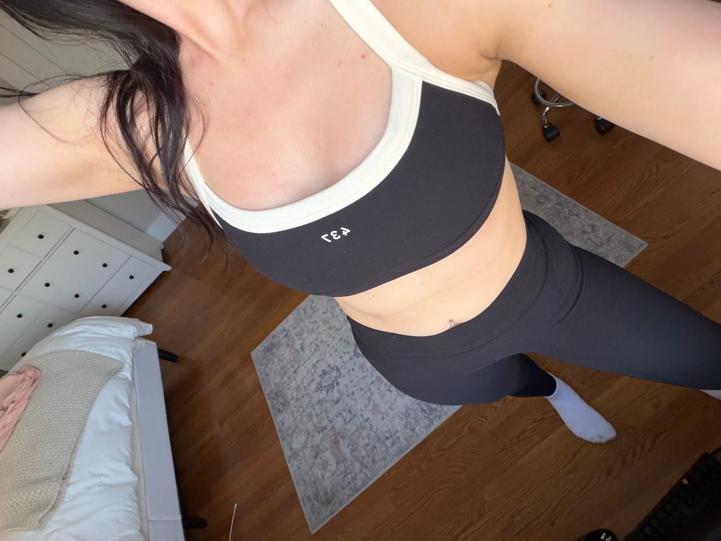 Customer photo review of The Halter Bra / Black-Cream