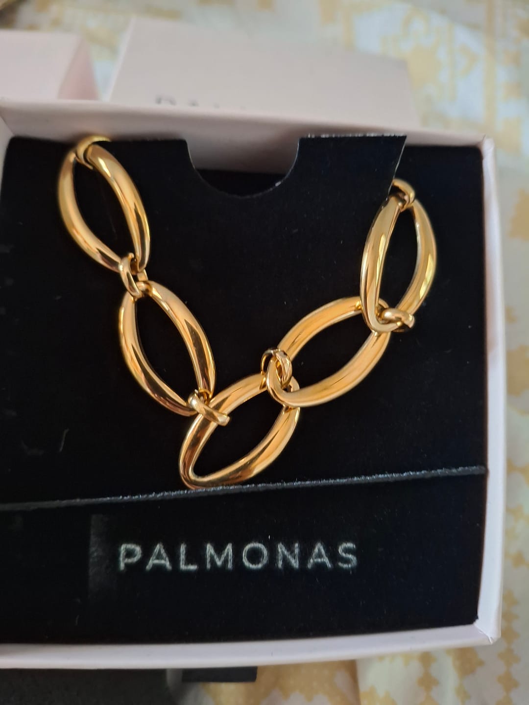 Customer photo review of Sculptural Oval Statement Necklace
