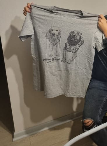 Customer photo review of Polera Personalizada Mascota Dibujo