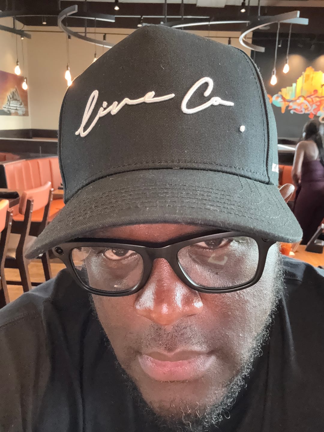 Customer photo review of ULTRA FIT MIDNIGHT RED A-Frame Snapback