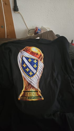 Customer photo review of WORLD CUP Backprint Premium T-Shirt