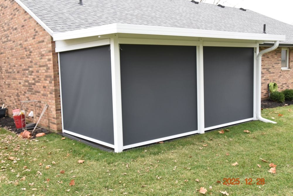 Customer photo review of SmartWings Motorized Zipper Track Windproof Outdoor Shades