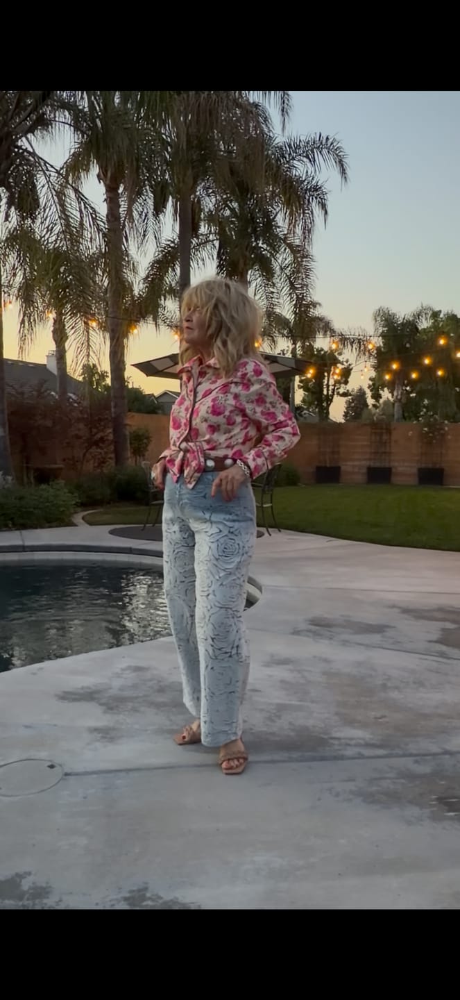 Customer photo review of Wild Rose Button Up
