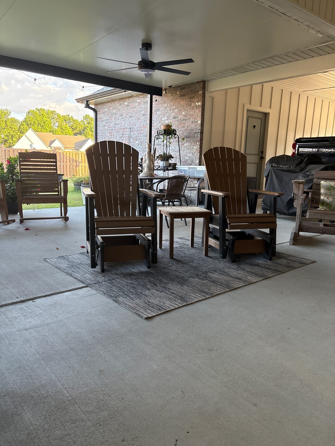 Customer photo review of Classic Adirondack Single Glider