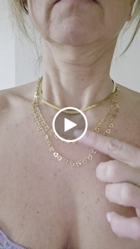 Customer video review of Collana Doppio Cuore Dorato