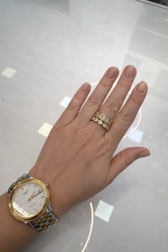 Customer photo review of Prism Bezel Eternity Ring