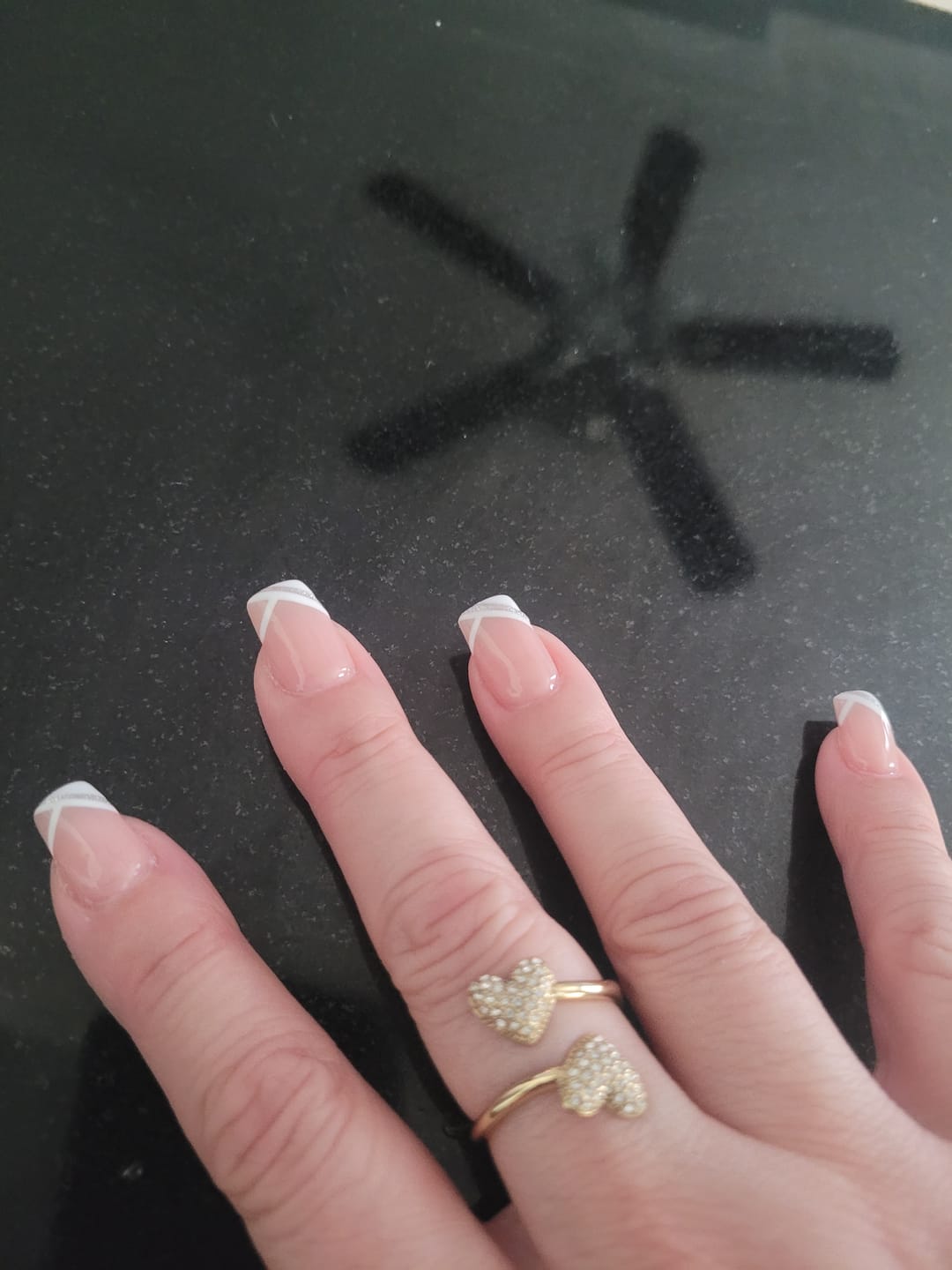 Customer photo review of Open Iced Heart Ring