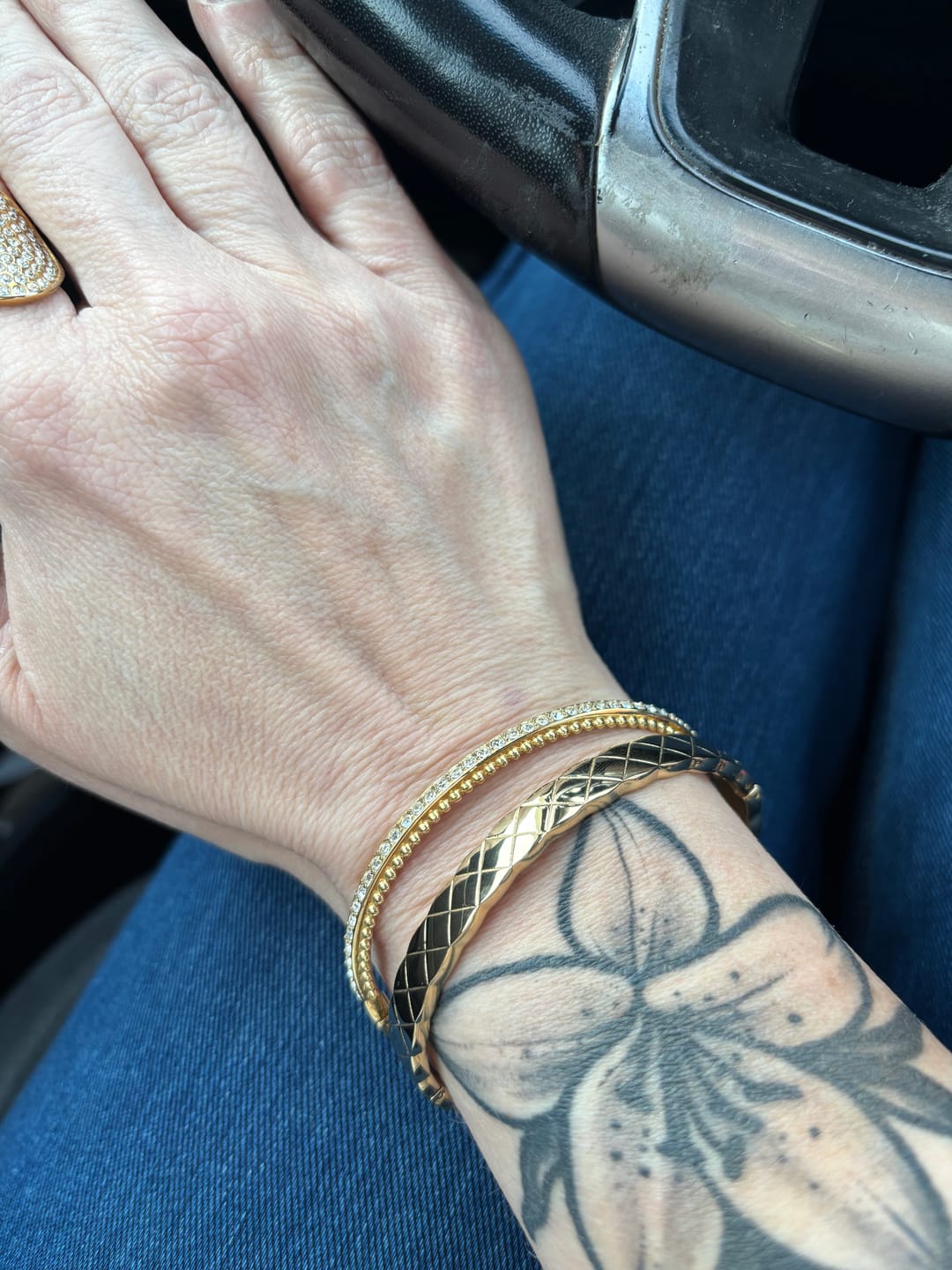 Customer photo review of Crested Bangle