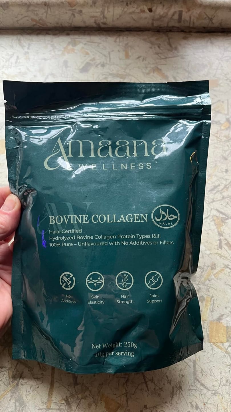Customer photo review of Halal Bovine Collagen Powder Pouch