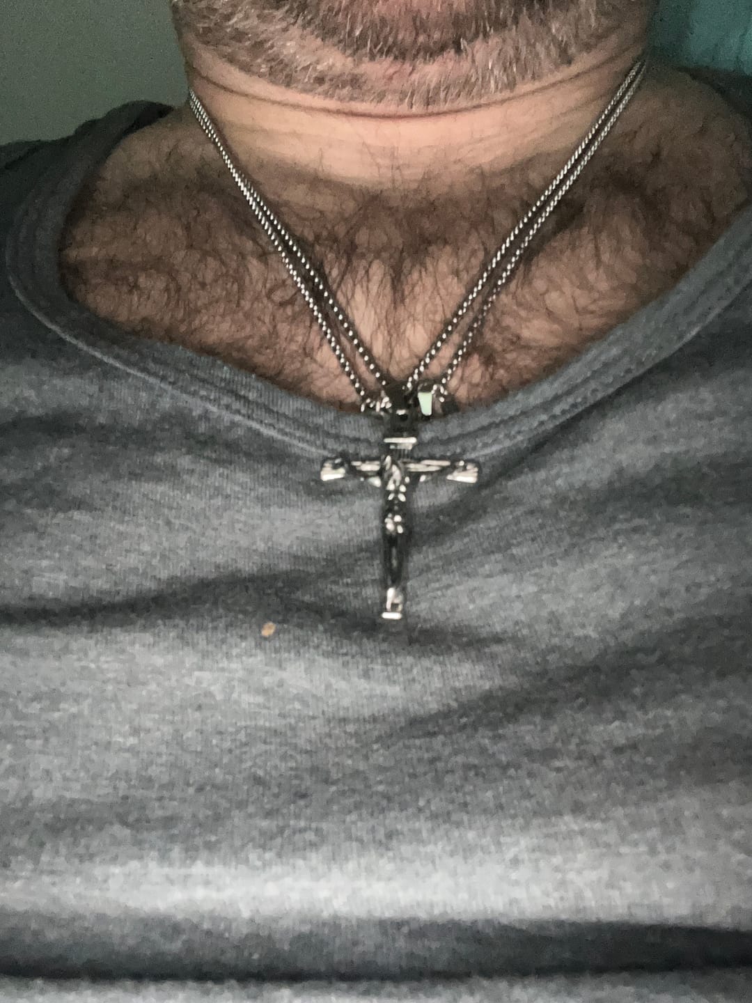 Customer photo review of FREE Today: Christ Jewelry Crucifix Pendant Charm Necklace