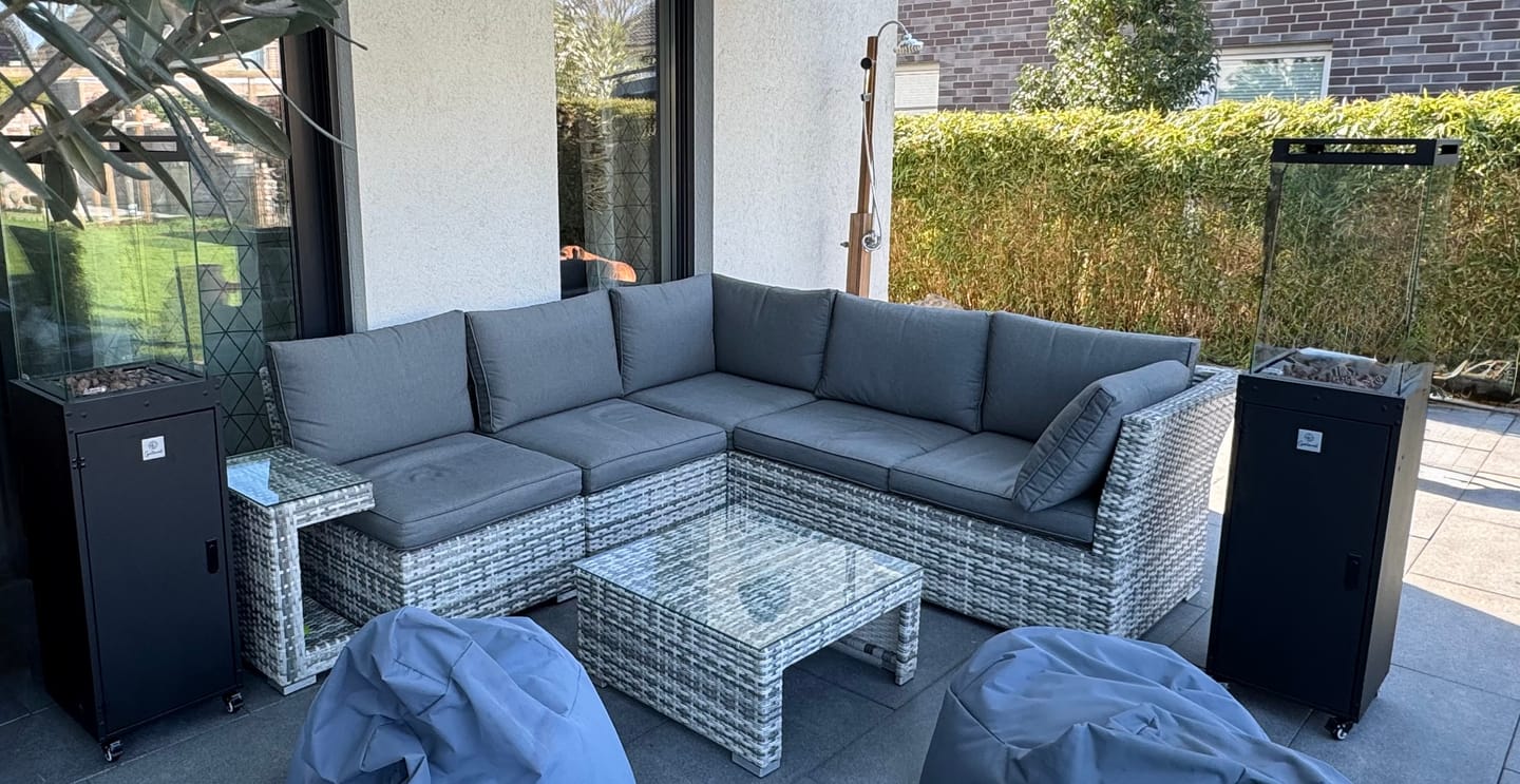 Customer photo review of Gartenzeit® Gas-Terrassenheizer mit Glaszylinder inkl. Abdeckung