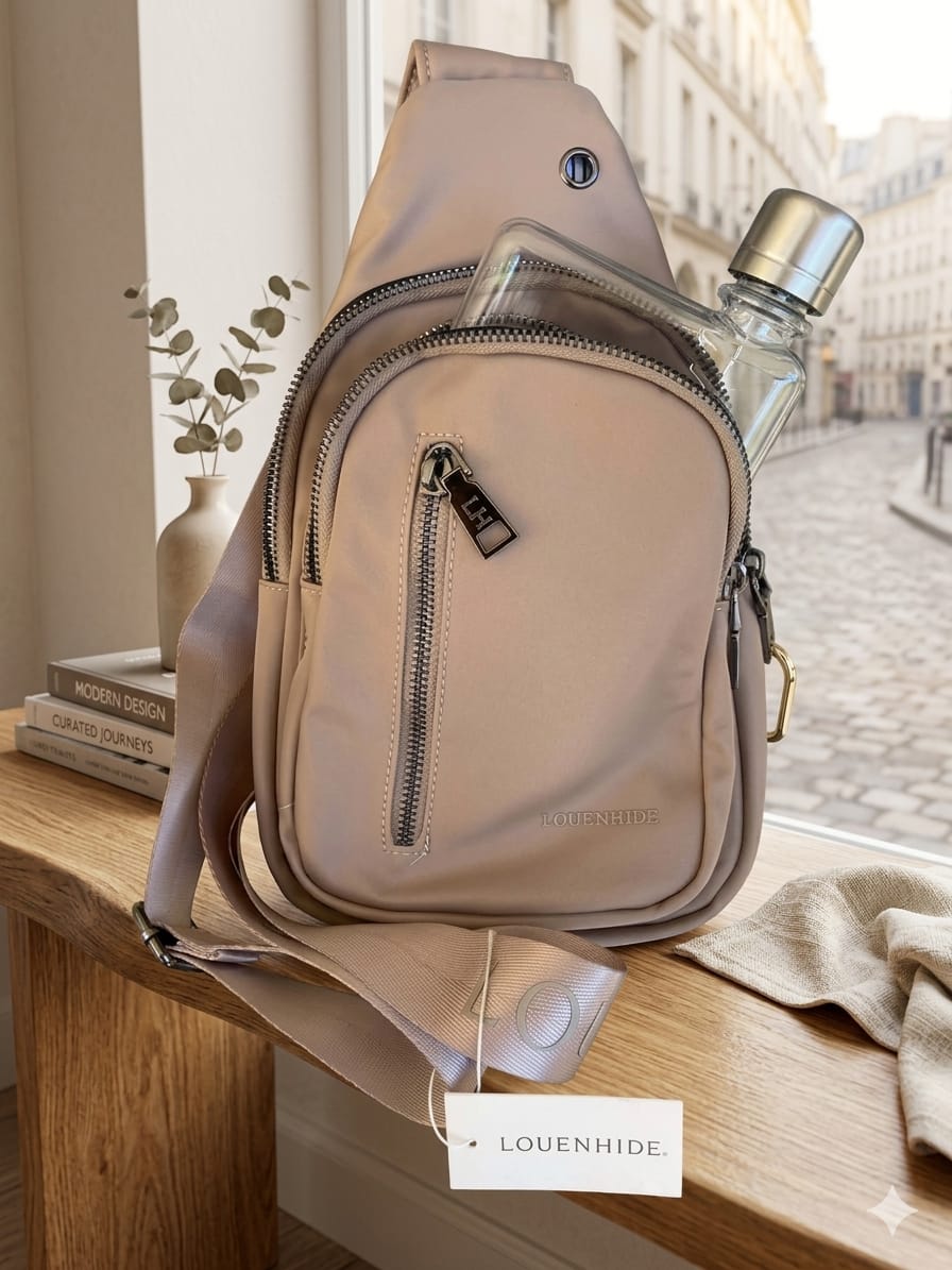 Customer photo review of Boyd Nylon Sling Bag - Mocha