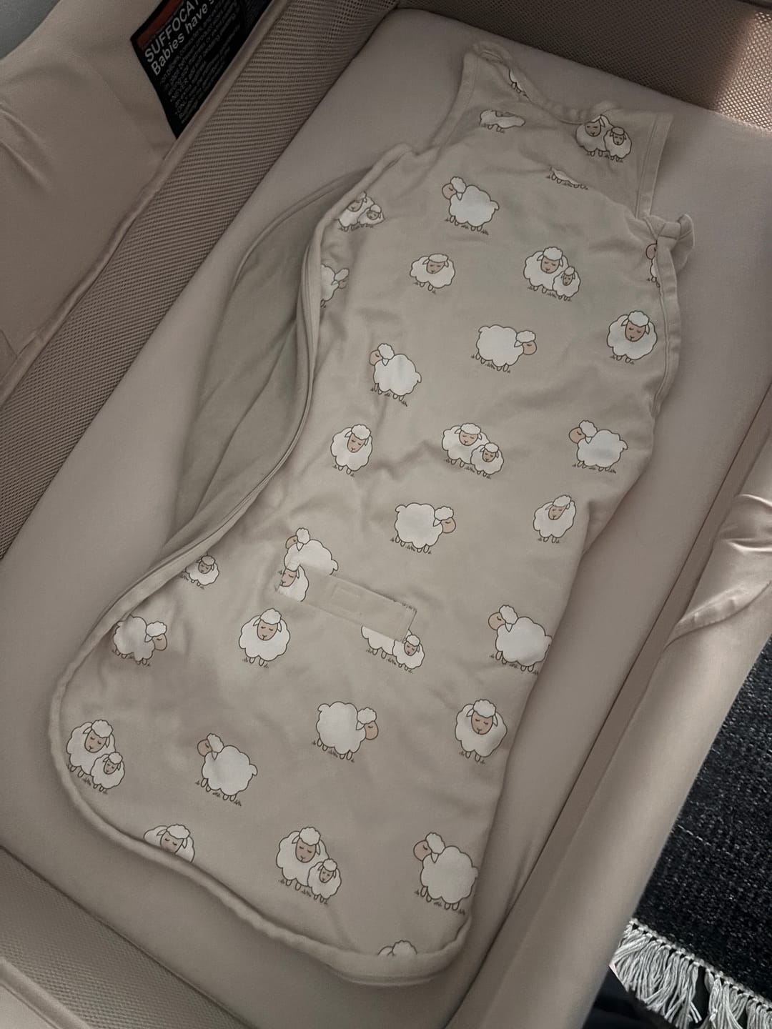 Customer photo review of 4 Season® Ultimate Baby Sleep Bag, Merino Wool & Organic Cotton, Sheep