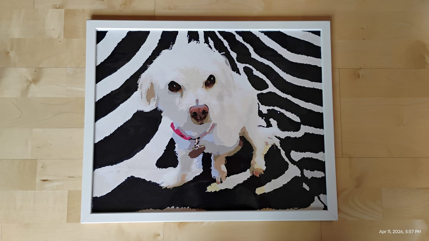 Customer photo review of Custom Paint by Numbers Kit for Personalized Artwork