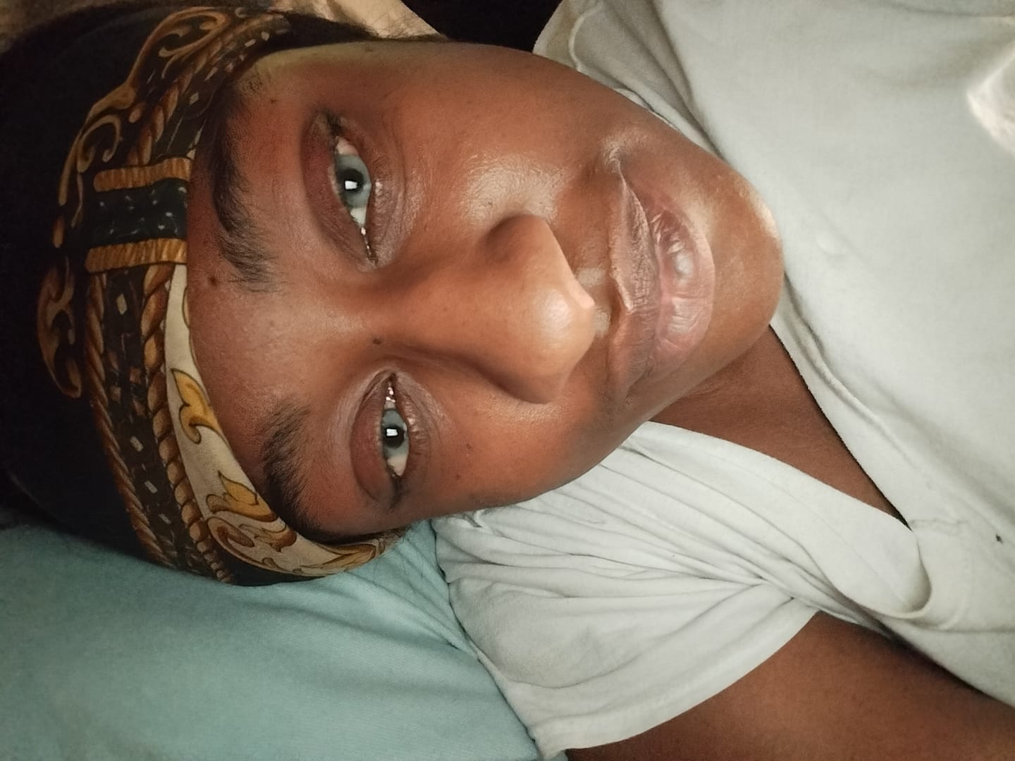 Customer photo review of Wildcat Green Prescription Colored Contact Lenses