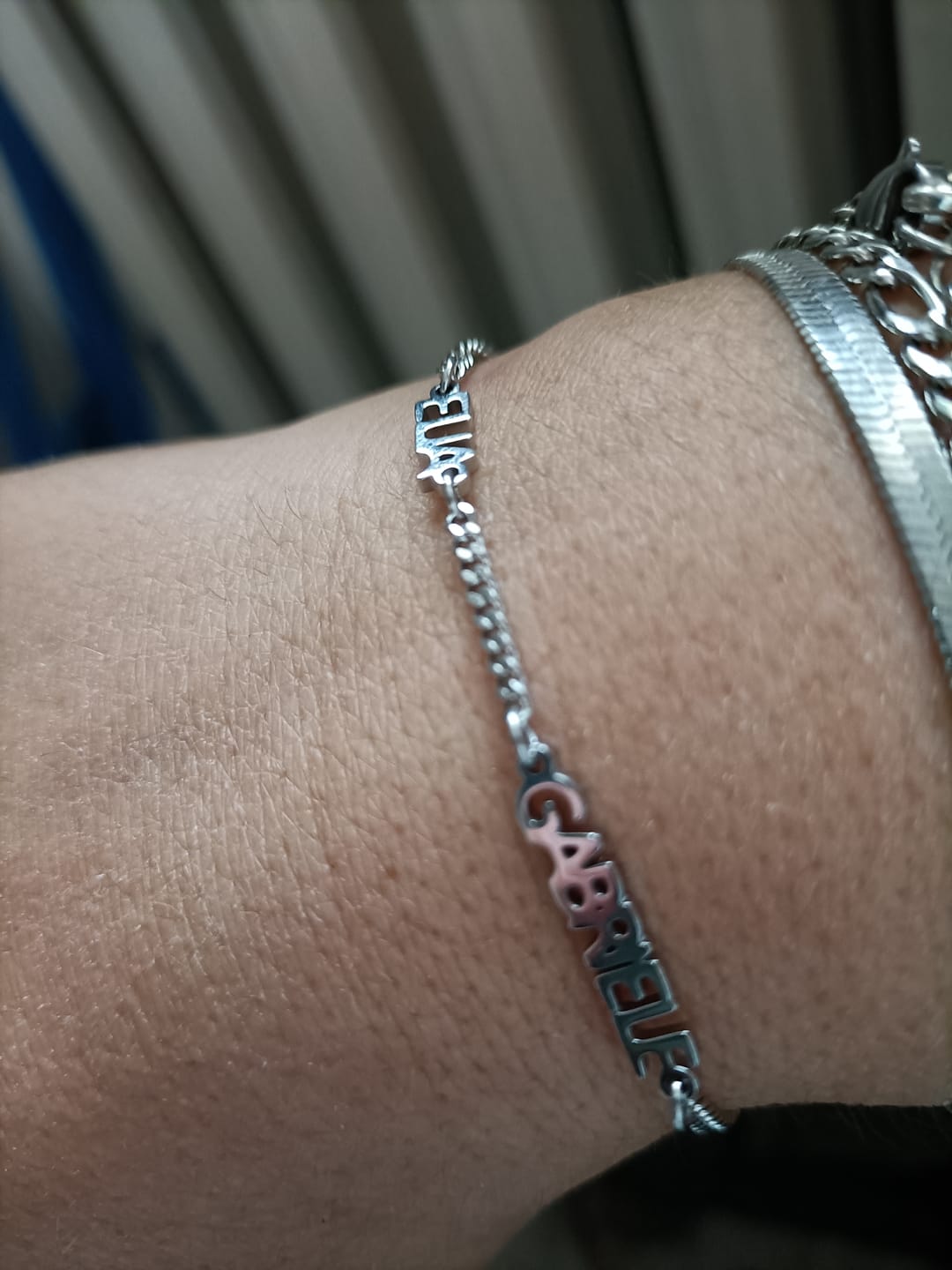 Customer photo review of Bracciale personalizzato con nome