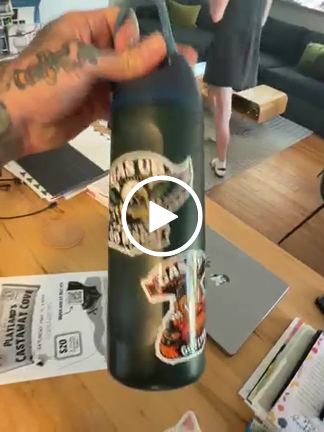 Customer video review of Cut to Shape Stickers