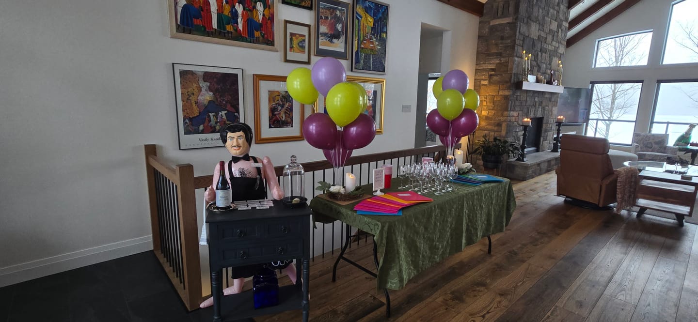 Customer photo review of A Wine Tasting Themed Murder Mystery Game Kit