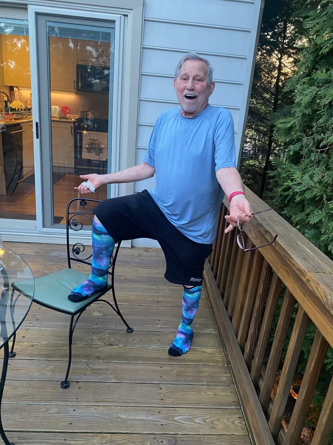 Customer photo review of Snoopy Sox Compression Socks