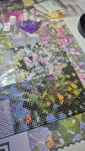 Customer photo review of 5D Diamond Painting – Blumenweg