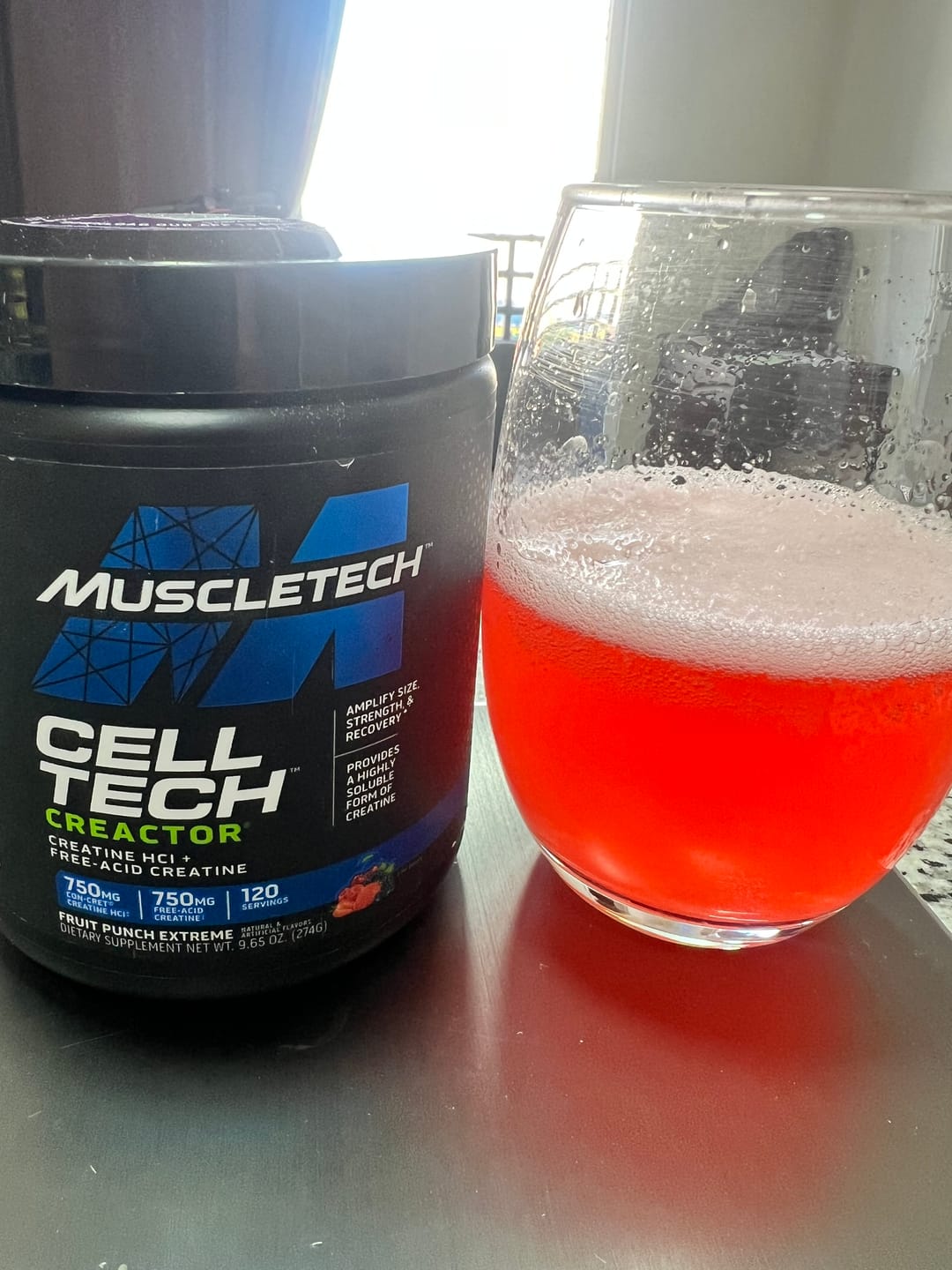 Customer photo review of Muscletech Cell-Tech Creactor Creatina HCL 120 Servicios