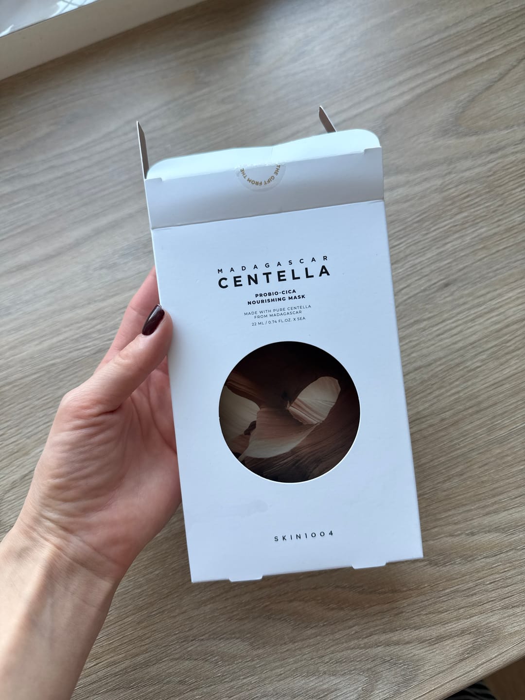 Customer photo review of Barojoša auduma maska ar probiotiķiem SKIN1004 Madagascar Centella Probio-Cica Nourishing Mask