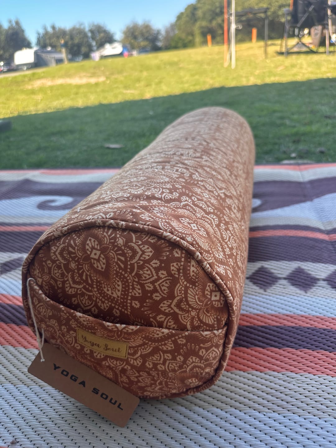 Customer photo review of Round Yoga Bolster | Mandala | Bodhi