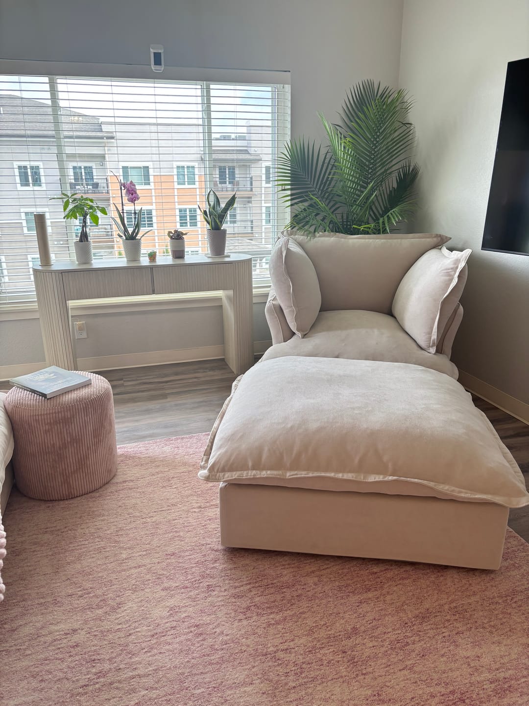 Customer photo review of Modular Luxe Armchair in Beige