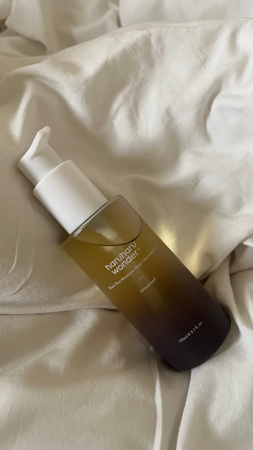 Customer photo review of منظف زيت الأرز الأسود المرطب من هاروهارو وندر - 150مل