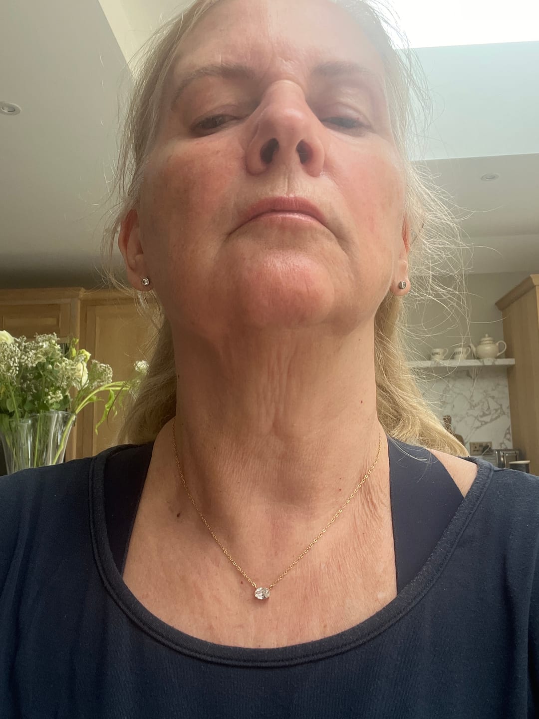Customer photo review of Oval Solitaire Necklace