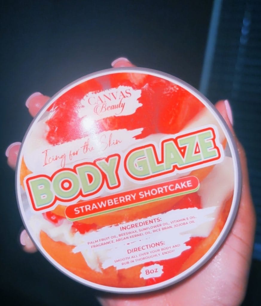 Customer photo review of (NEW) BODY GLAZE: STRAWBERRY SHORTCAKE
