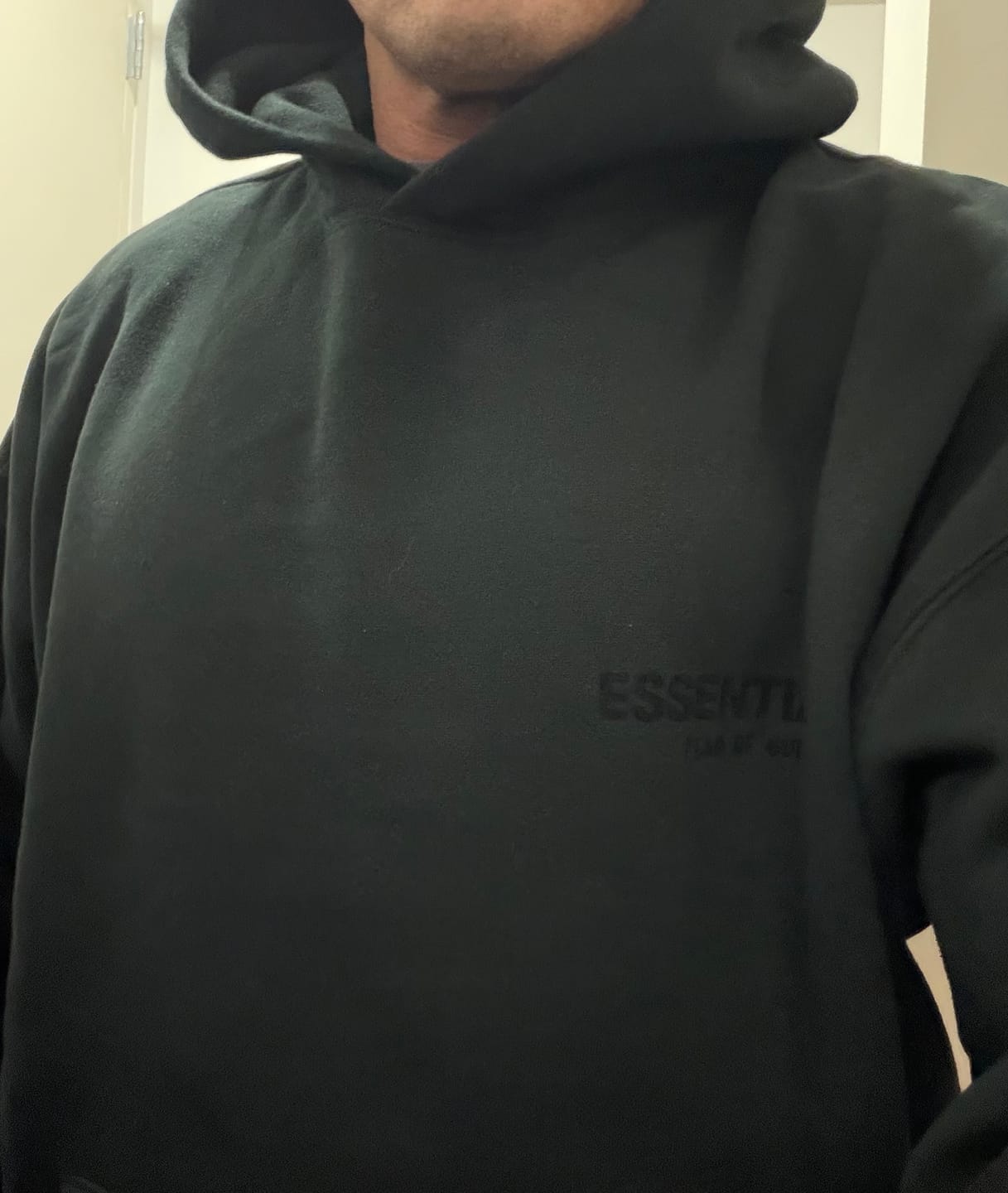 Customer photo review of Fear Of God Essentials Pull-Over Hoodie Stretch Limo SS22