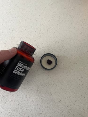 Customer photo review of Mushroom Elixir Gummies