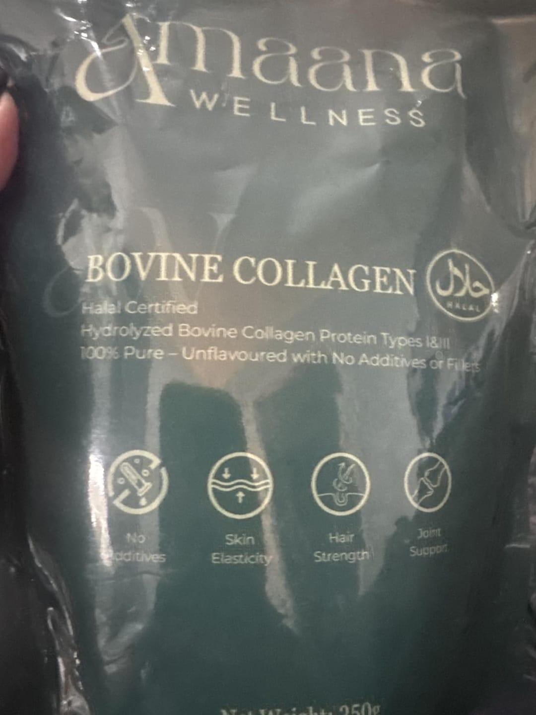Customer photo review of Halal Bovine Collagen Powder Pouch