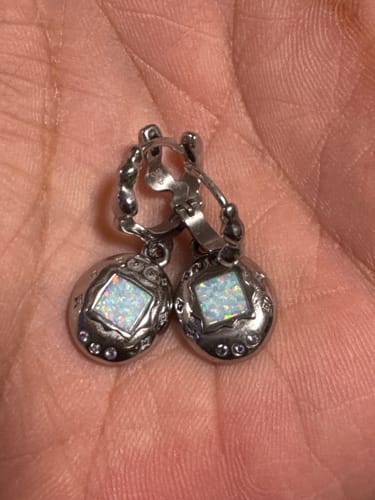 Customer photo review of Tamagotchii Earring Silver