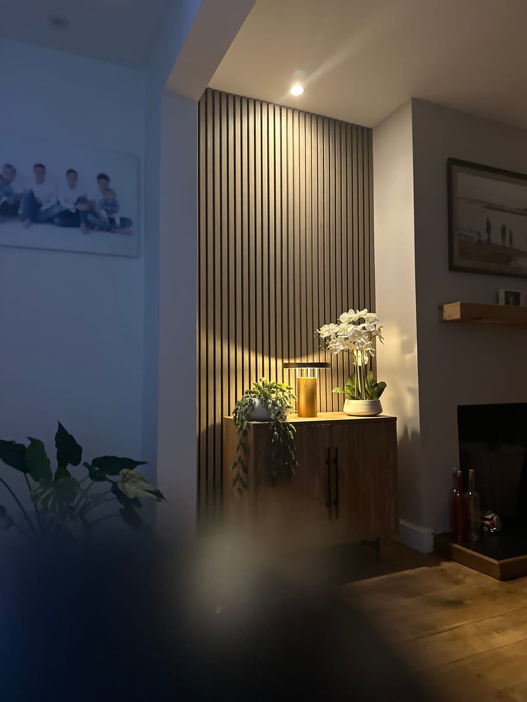 Customer photo review of Walnut Acoustic Wall Panel
