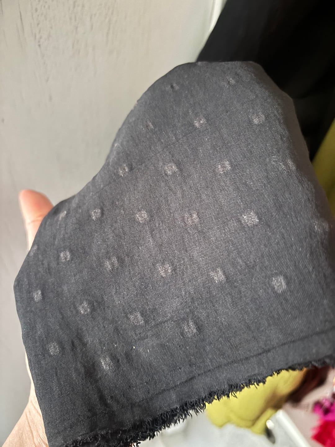 Customer photo review of Special Offer Dobby Spot Polyester Fabric