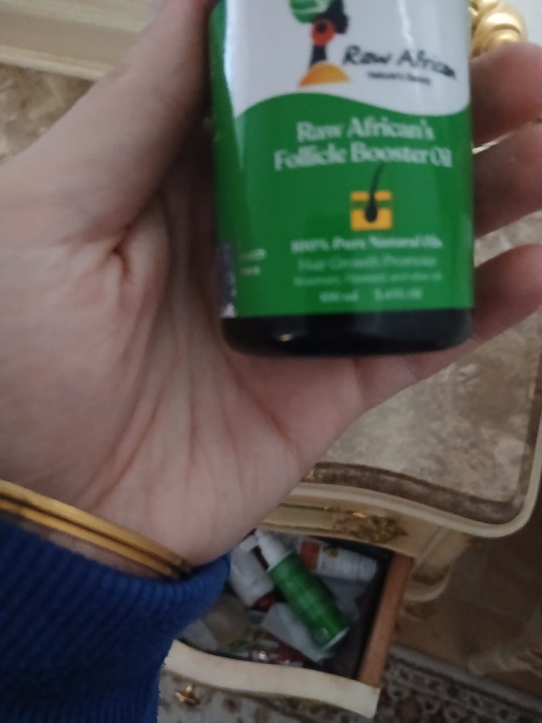 Customer photo review of Hair Follicle Booster Oil