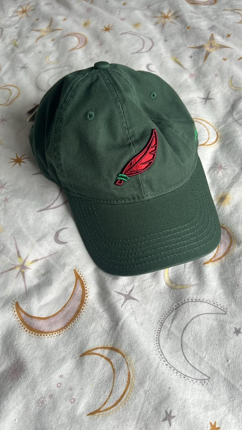 Customer photo review of Disney's Peter Pan "Feather in Your Cap" – Dad Hat