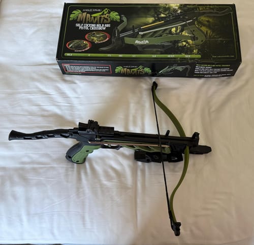 Customer photo review of Mantis Self Cocking Aluminium 80lb Crossbow