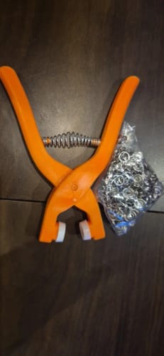 Customer photo review of Metal Snap Buttons with Fastener Pliers Kit