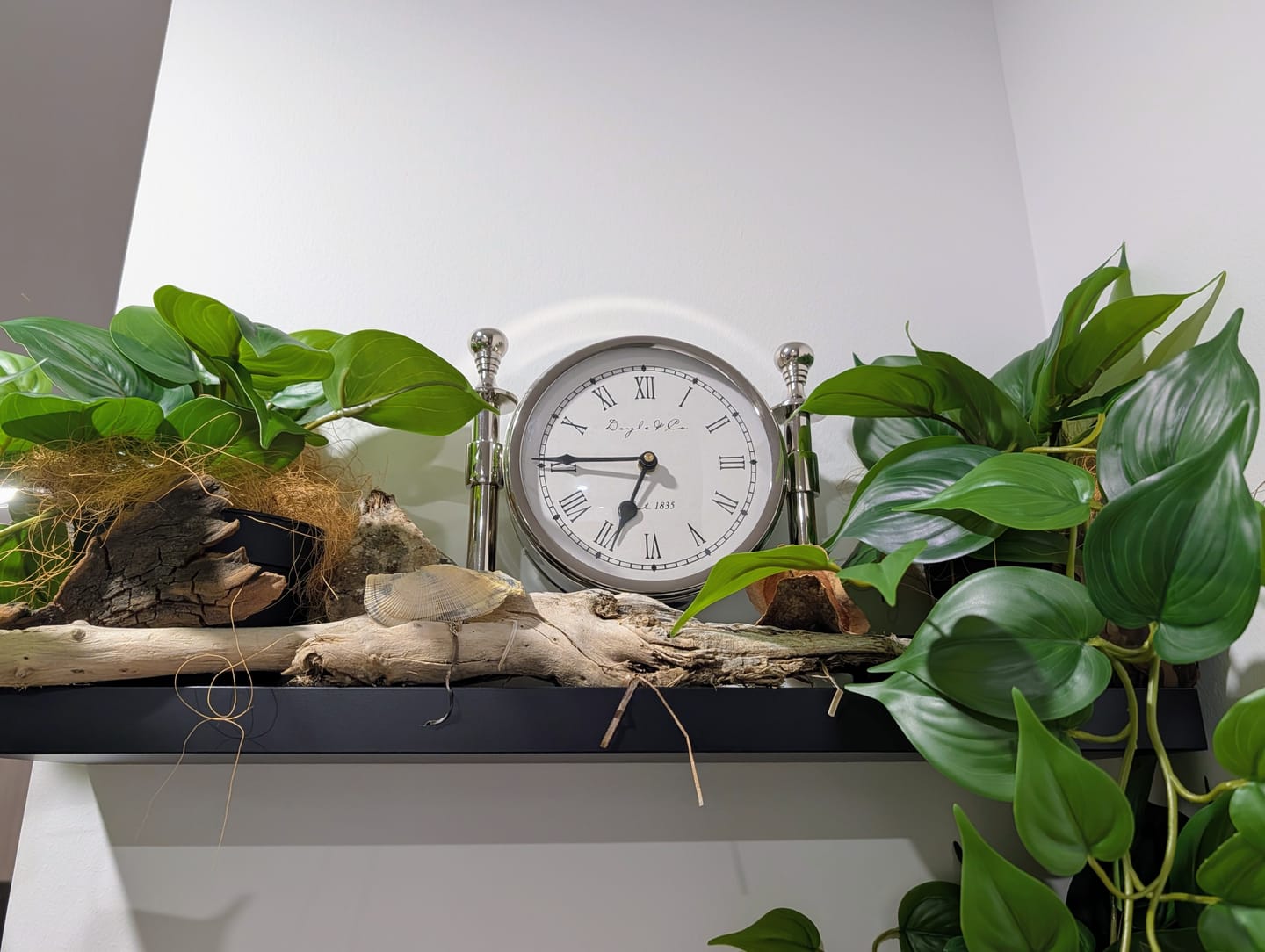 Customer photo review of Column Clock with White Marble Base - Silver